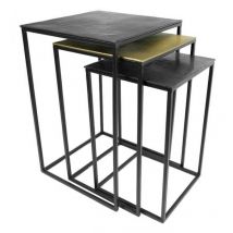 Sellette Gigogne (Set De 3 Pièces) - Aluminium - Noir - Interior's