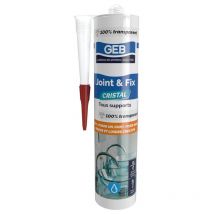 GEB - Tubo transparente de sellador y pegamento, 280 ml