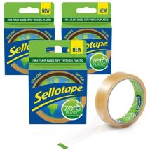 Sellotape Plant Based Zero Plastic Tape (Pack of 3)