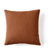 Selma - coussin - en velours côtelé - 50x50 cm - orange