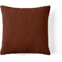 Selma - coussin - en velours côtelé - 60x60 cm - terracotta