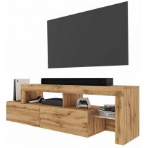 Selsey - Asten - Mobile tv asimmetrico - 172 cm - rovere wotan con led