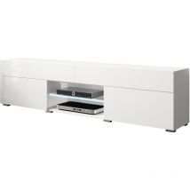 Selsey - bangie - Mueble tv - 180 cm - con led - blanco