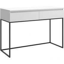 Bemmi - Consolle con estructura metálica negra -- 120 cm- Bianco - Selsey