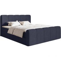Cloudy Ii - Boxspringbett 180x200 Cm, Mit Bettkästen Und Topper, Chenille Marineblau - Selsey