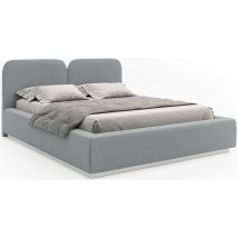 Selsey Comoves – Polsterbett 140x200 Mit Veloursbezug Und Led, Grau