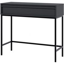 Evo - Table console - 90 cm - avec tiroir et cadre - noir - Selsey