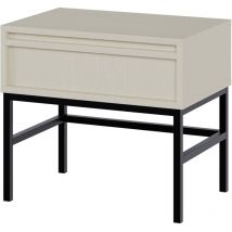 Selsey - evo - Table de chevet - 50 cm - avec tiroir et cadre - crème