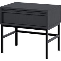 Evo - Comodino - 50 cm - con cassetto e telaio - nero - Selsey