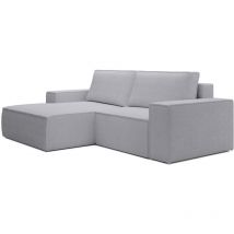 Farese Mini – Ecksofa Mit Cordbezug, Schlaffunktion Und Stauraum, Hellgrau, Links - Selsey