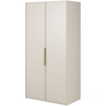 Selsey Frame - Kleiderschrank 2-türig mit Kleiderstange, 100 cm, greige