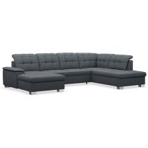 Selsey - Jamaal - Wohnlandschaft mit Schlaffunktion und Stauraum, linksseitig, dunkelgrau