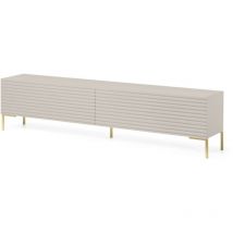Selsey - lammelo - Meuble tv - 175 cm - gris-beige