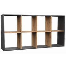 Selsey - Malax - Libreria Con 8 Ripiani - 147 Cm - Rovere Artigianale / Antracite