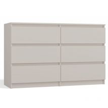 Selsey Malwa - Kommode mit sechs Schubladen, greige, 120 cm