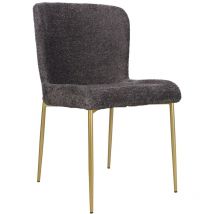 Neul - Sedia imbottita Gambe in metallo dorato - Grigio - Selsey