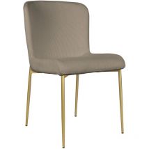 Neul - Sedia imbottita Gambe in metallo dorato - Grigio - Selsey