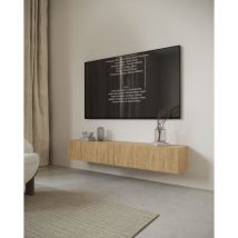 Nolie - TV-Hängeboard 2-türig, Eichenholzoptik, 175 cm - Selsey