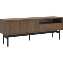 Selsey - Olar - Mobile tv con cassetto, finitura legno noce Carini, 154 cm