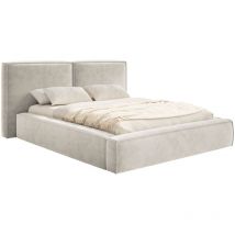 Selsey Tilves – Polsterbett 160x200 Mit Bettkasten, Lattenrost, Velours, Greige