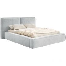 Selsey Tilves – Polsterbett 160x200 Mit Bettkasten, Lattenrost, Velours, Hellgrau