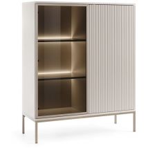 Tosena - Vitrine 2-türig mit led - Greige - Selsey