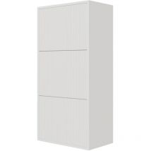 Veldio Scarpiera a muro con 3 ante - 50 cm - Bianco - Selsey