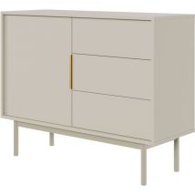 Selsey - viviaro - Commode à une porte - 104 cm - avec trois tiroirs - grėge