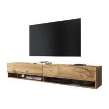 Selsey WANDER - Meuble tv / Banc tv (chêne wotan, 180 cm, sans LED)