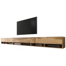 Selsey - wander - Meuble tv / Banc tv (chêne wotan, 3x100 cm, sans led)