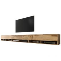Wander - Mueble de tv de pie / colgante - 300 cm - roble wotan - moderno - Selsey