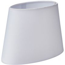 97117 Paralume ovale in tessuto bianco, Dimensioni base 20.5 cm, altezza 15 cm - Sema