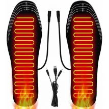 Semelles chauffantes, coussinets chauffants pour chaussures à chargement par usb (taille 8-12/41-46)