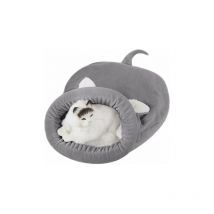 Orchidée - Semi-enclosed Foldable Portable Winter Cat Sleeping Bag (Grey)