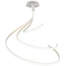 Mantra - Inspired Clearance - Nur Blanco xl Semi Flush 80W led 4000K, 6200lm, Dimmable, White / Frosted Acrylic, 3yrs Warranty