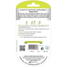 Semillas de zanahoria Nantes mejorada 2 bio Los Dedos Verdes