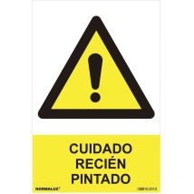 Señal peligro 'cuidado recien pintado' (pvc 0.7mm) 30x40cm