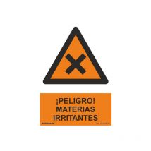 Señal de ¡Peligro Materias Irritantes SEKURECO 300 x 400 mm CLASE B (ALUMINIO 0'5 mm)