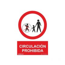 Sekureco - Señal de Prohibido utilizar el ascensor a menores de 14 años no acompañados 600 x 800 mm pvc 3 mm