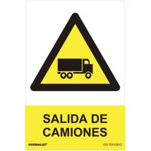 Normaluz - cartel peligro 'salida de camiones' (pvc 0.7mm) 30x40cm