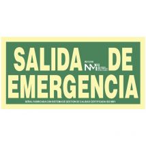 Normaluz - cartel de evacuación 'salida de emergencia' (pvc 1mm) clase a 30x15cm