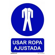 Señal 210x300mm pvc uso obligatorio ropa ajustada rd20025