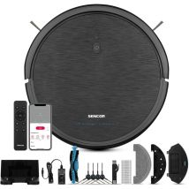 Sencor - robot aspirapolvere lavapavimenti EasyClean+ Ultra Sottile, Autonomia Estesa, per Tutti i Tipi di Pavimenti - Robotaspirapolvere