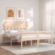 Seniorenbett mit Kopfteil 140x200 cm Massivholz