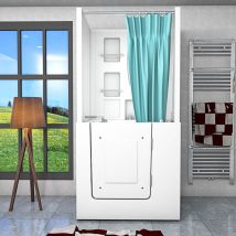 Acquavapore - Seniorendusche Und Kombination Wanne Mit Whirlpool S02d-wp-th-b-r 100x78x205cm