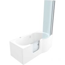 Acquavapore - Seniorendusche und Wanne mit Whirlpool S12D-AIR-L Dusche 170x85cm ohne 2K Scheiben Versiegelung