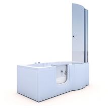 Acquavapore - Seniorendusche und Wanne mit Whirlpool S12D-WP-L Dusche 170x85cm ohne 2K Scheiben Versiegelung