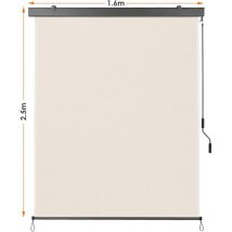 Liferun - Senkrechtmarkise Vertikalmarkise Balkonrollo Außenrollo Balkonmarkise Sichtschutz Sonnenschutz,Windschutz,280g/m²( 160x250cm,Beige)