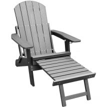 Vivol - Sens-line Montreal - Relax-gartenstuhl - Stabiler Kunststoff - Grau