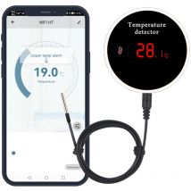 Tuya - Sensor de temperatura wifi con sonda externa, monitor de temperatura inteligente resistente al agua con retroiluminación, pantalla lcd,